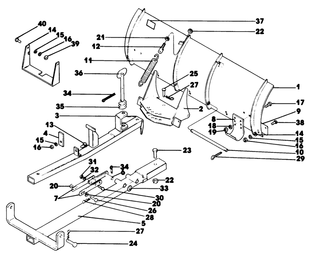 Blade 1 Diagram and Parts List for 62542C (G00000001-G99999999)(1988) Lawn Boy Lawn Tractor